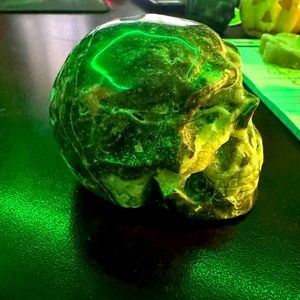 Gemstone carved skull